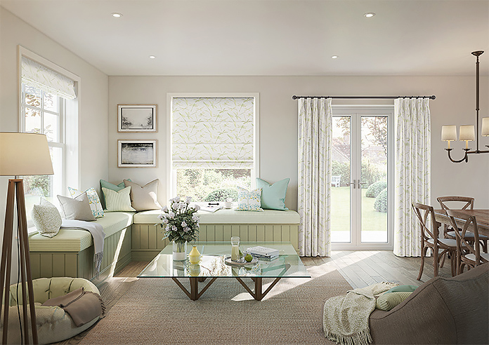 Dragonflies, Green - Motorised Roman Blind - Image 8